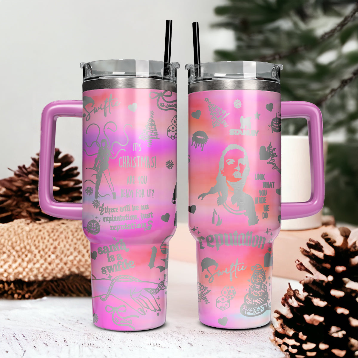 Taylor Swift Music Christmas Custom Stanley Cup 40 oz 30 oz Tumbler With HandleTVC2301419