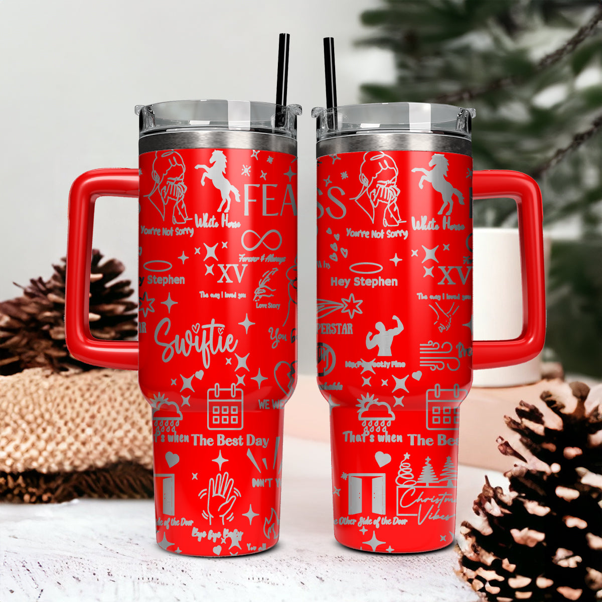 Taylor Swift Music Christmas Custom Stanley Cup 40 oz 30 oz Tumbler With HandleTVC2301419