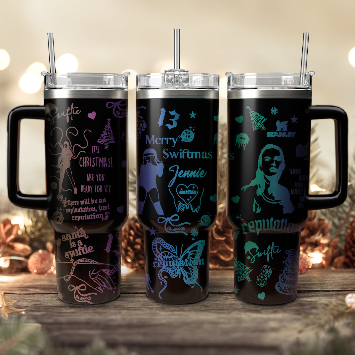 Taylor Swift Music Christmas Custom Stanley Cup 40 oz 30 oz Tumbler With HandleTVC2301419