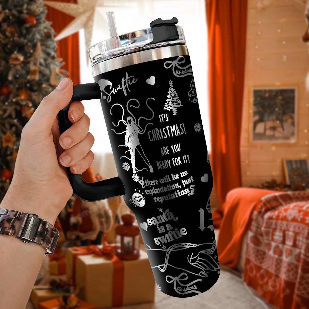 Taylor Swift Music Christmas Custom Stanley Cup 40 oz 30 oz Tumbler With HandleTVC2301419