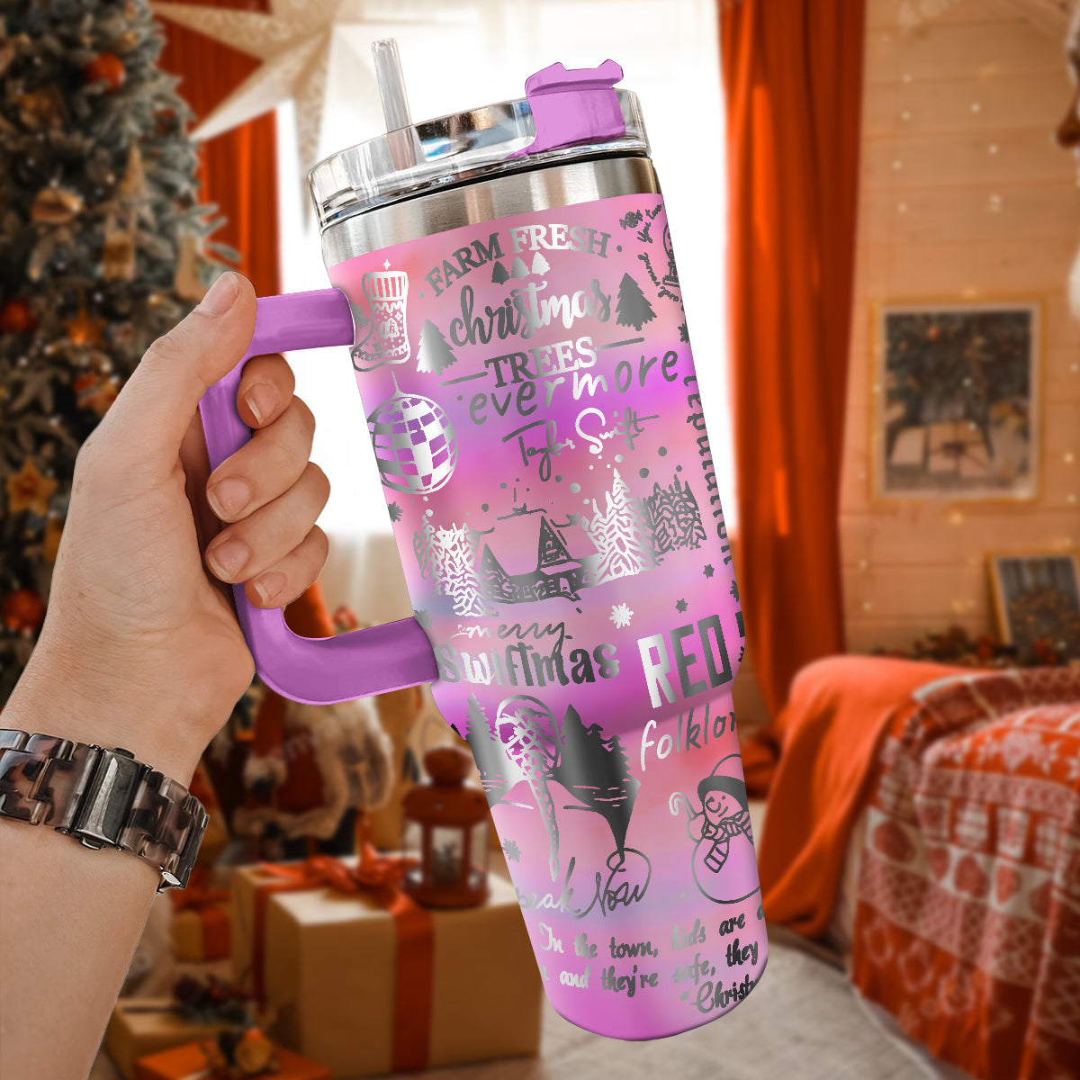 Taylor Swift Music Christmas Custom Stanley Cup 40 oz 30 oz Tumbler With HandleTVC2301419