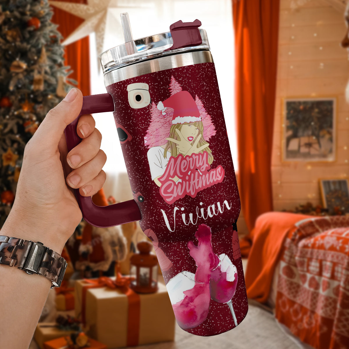 Taylor Swift Music Christmas Custom Stanley Cup 40 oz 30 oz Tumbler With HandleTVC2301419