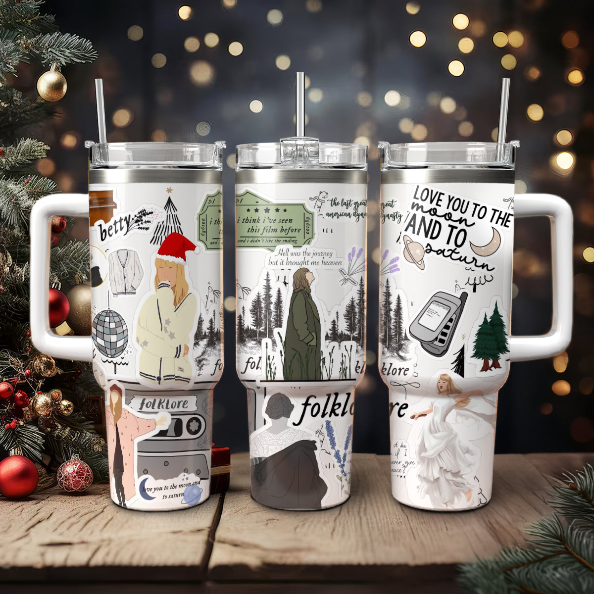 Taylor Swift Music Christmas Custom Stanley Cup 40 oz 30 oz Tumbler With HandleTVC2301419