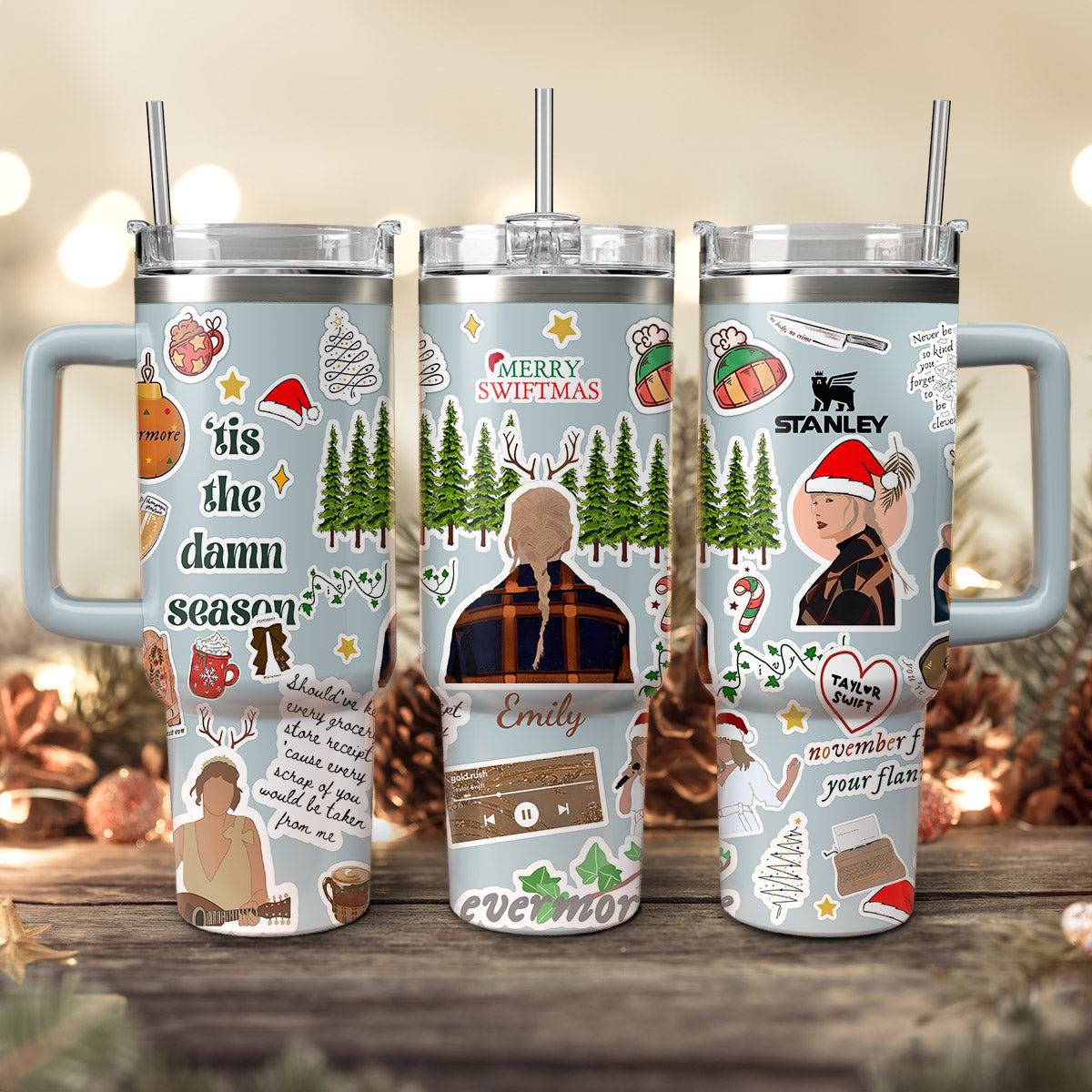 Taylor Swift Music Christmas Custom Stanley Cup 40 oz 30 oz Tumbler With HandleTVC2301420