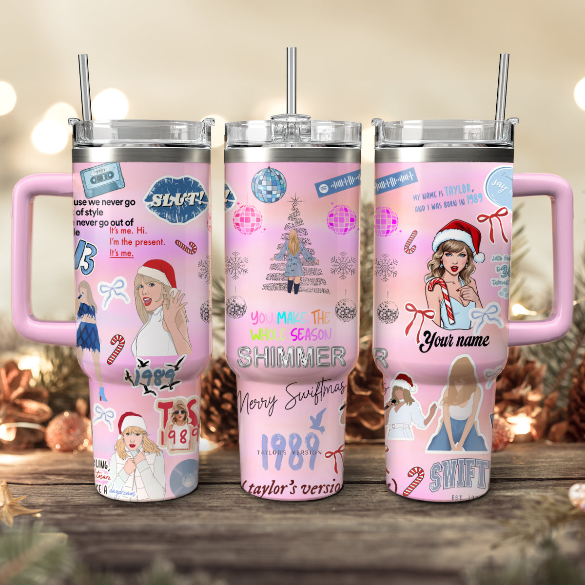 Taylor Swift Music Christmas Custom Stanley Cup 40 oz 30 oz Tumbler With HandleTVC2301420