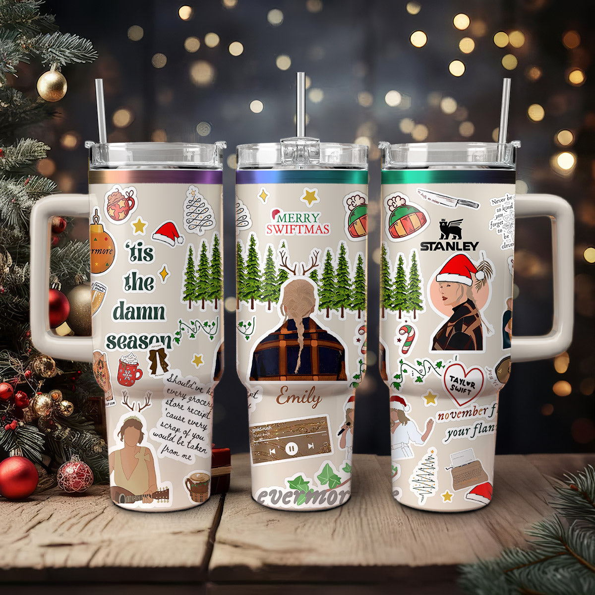 Taylor Swift Music Christmas Custom Stanley Cup 40 oz 30 oz Tumbler With HandleTVC2301420