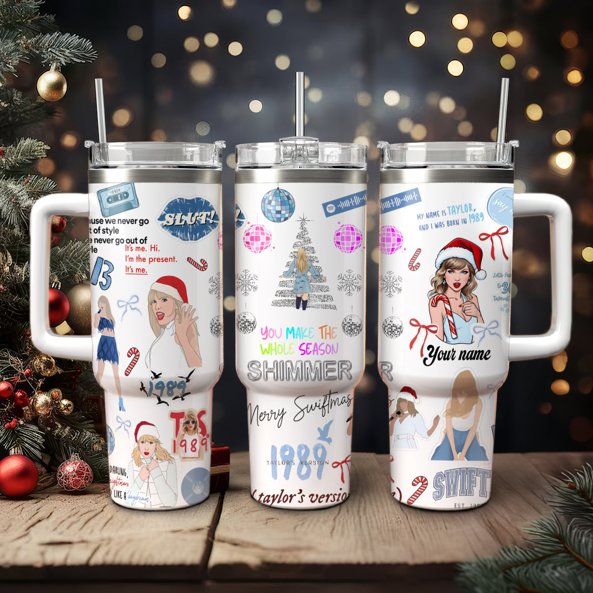 Taylor Swift Music Christmas Custom Stanley Cup 40 oz 30 oz Tumbler With HandleTVC2301420