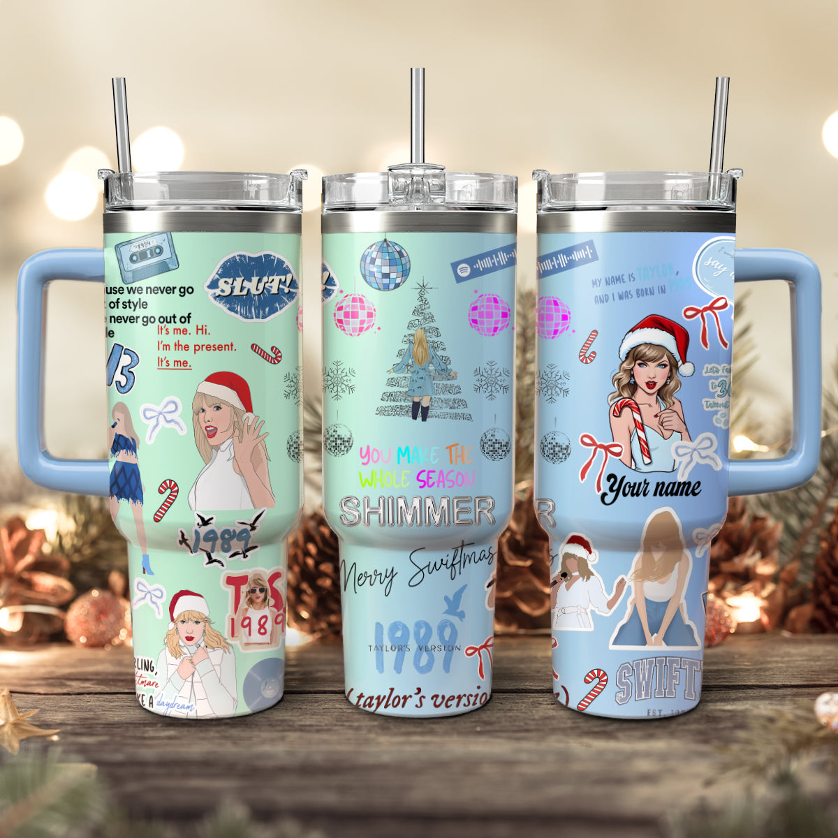 Taylor Swift Music Christmas Custom Stanley Cup 40 oz 30 oz Tumbler With HandleTVC2301420