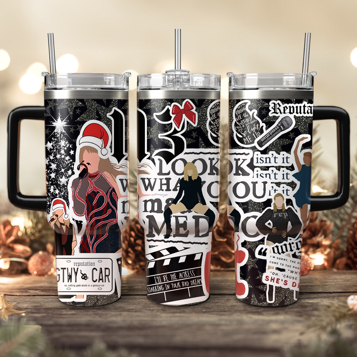 Taylor Swift Music Christmas Custom Stanley Cup 40 oz 30 oz Tumbler With HandleTVC2301421