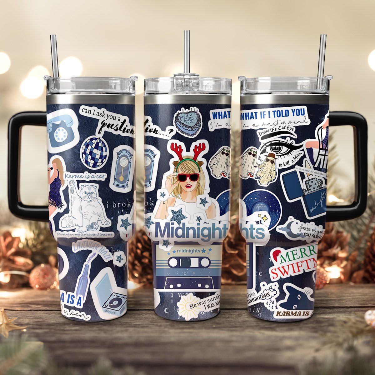 Taylor Swift Music Christmas Custom Stanley Cup 40 oz 30 oz Tumbler With HandleTVC2301421