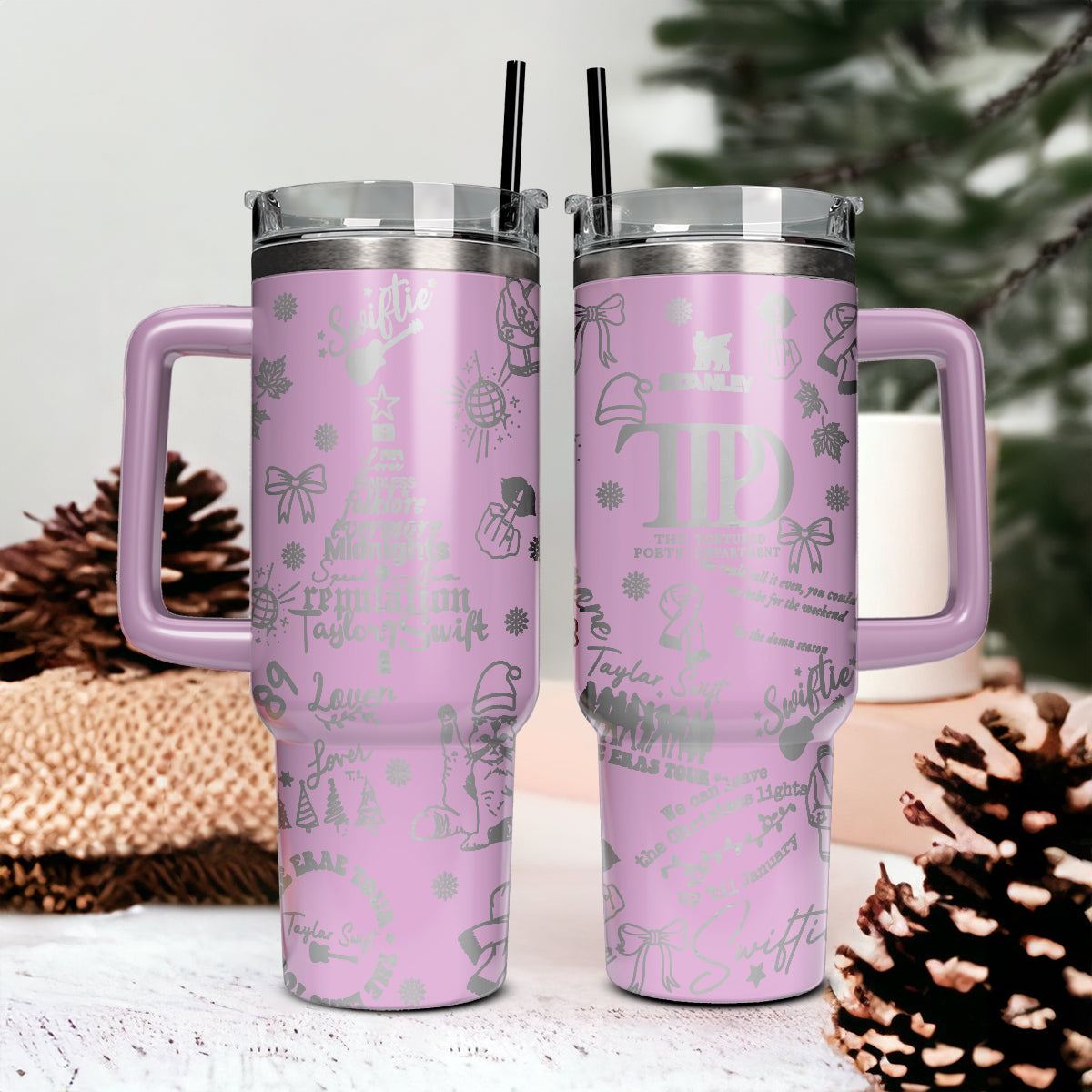 Taylor Swift Music Christmas Custom Stanley Cup 40 oz 30 oz Tumbler With HandleTVC2301421
