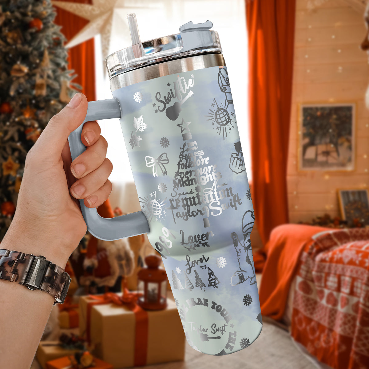 Taylor Swift Music Christmas Custom Stanley Cup 40 oz 30 oz Tumbler With HandleTVC2301422