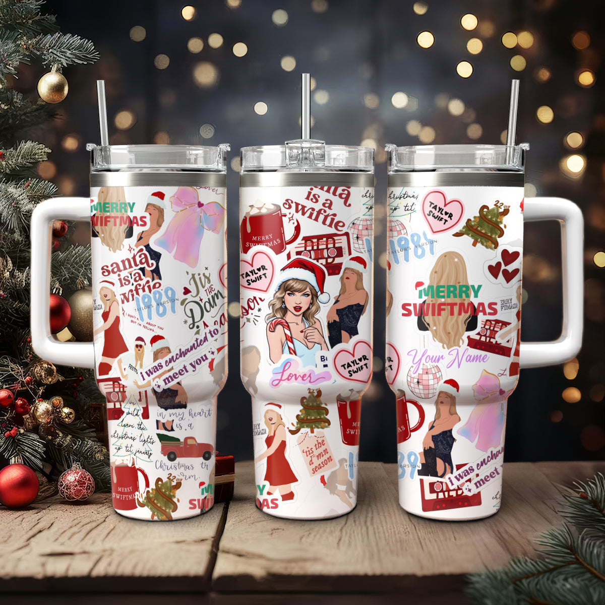 Taylor Swift Music Christmas Custom Stanley Cup 40 oz 30 oz Tumbler With HandleTVC2301422