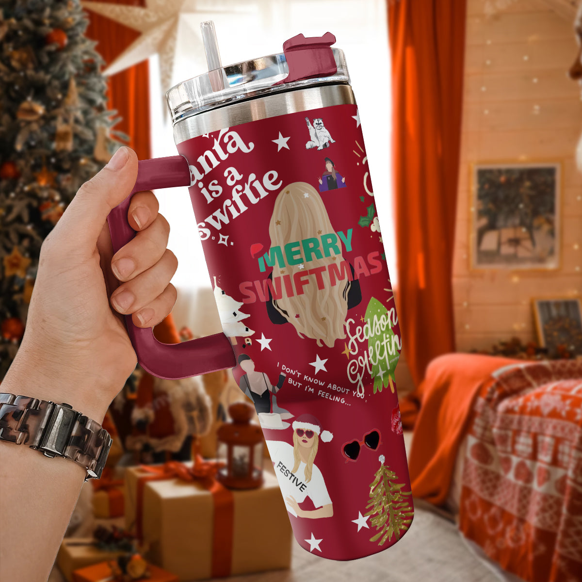 Taylor Swift Music Christmas Custom Stanley Cup 40 oz 30 oz Tumbler With HandleTVC2301422