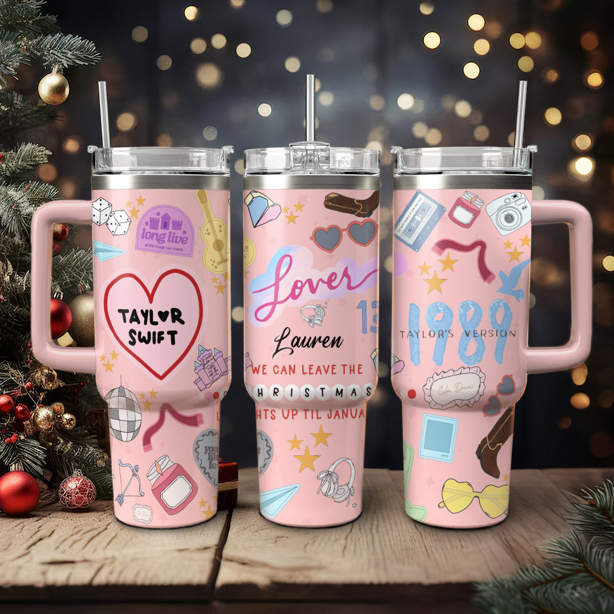 Taylor Swift Music Christmas Custom Stanley Cup 40 oz 30 oz Tumbler With HandleTVC2301422