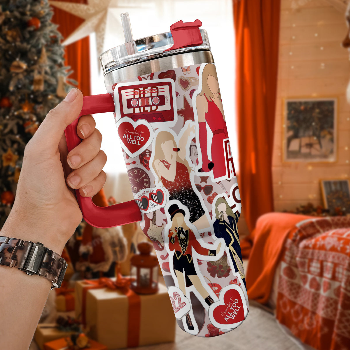 Taylor Swift Music Christmas Custom Stanley Cup 40 oz 30 oz Tumbler With HandleTVC2301422