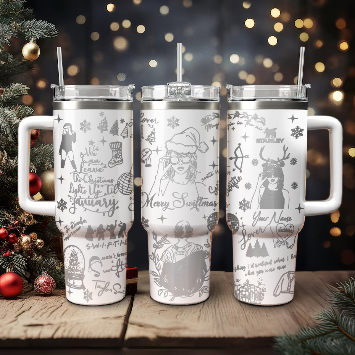 Taylor Swift Music Christmas Custom Stanley Cup 40 oz 30 oz Tumbler With HandleTVC2301423