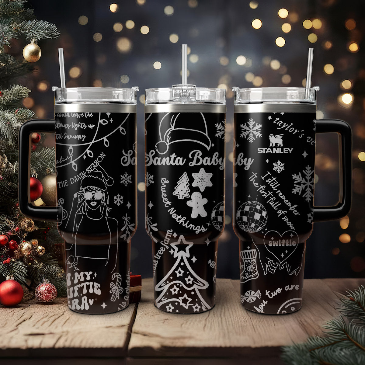 Taylor Swift Music Christmas Custom Stanley Cup 40 oz 30 oz Tumbler With HandleTVC2301424