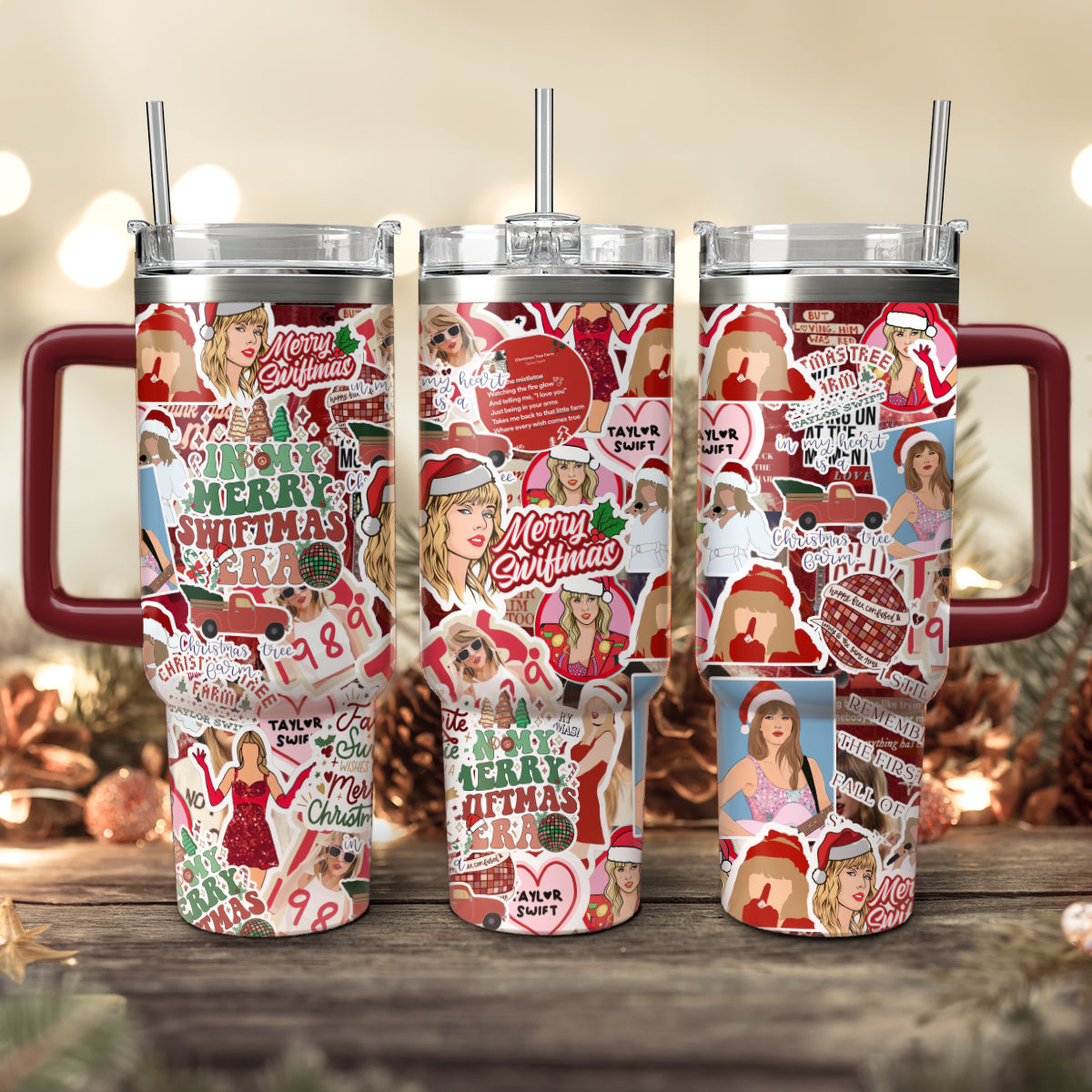 Taylor Swift Music Christmas Custom Stanley Cup 40 oz 30 oz Tumbler With HandleTVC2301424