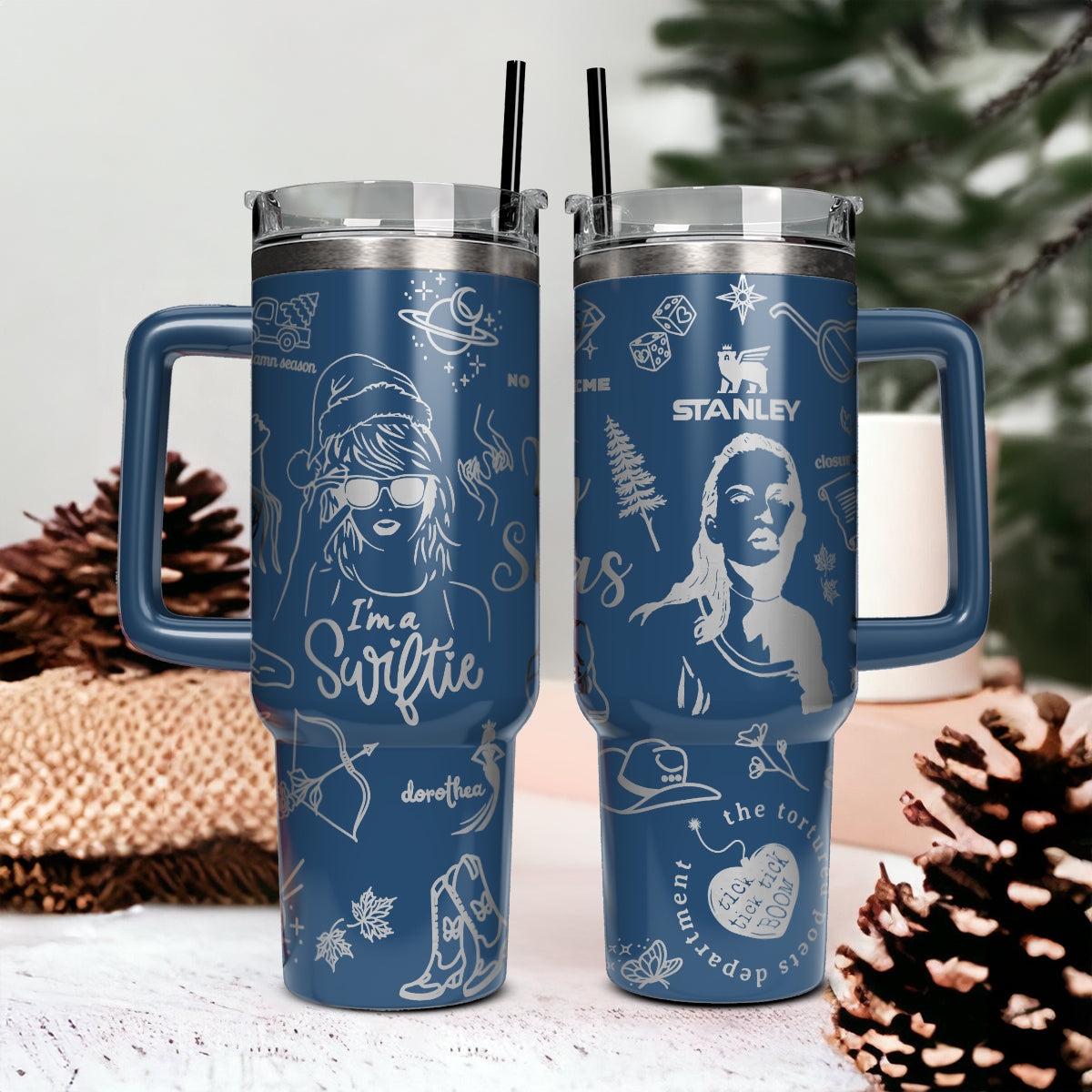 Taylor Swift Music Christmas Custom Stanley Cup 40 oz 30 oz Tumbler With HandleTVC2301424