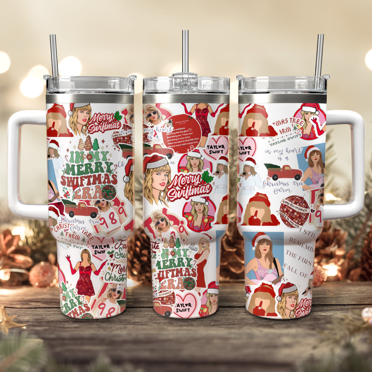 Taylor Swift Music Christmas Custom Stanley Cup 40 oz 30 oz Tumbler With HandleTVC2301425