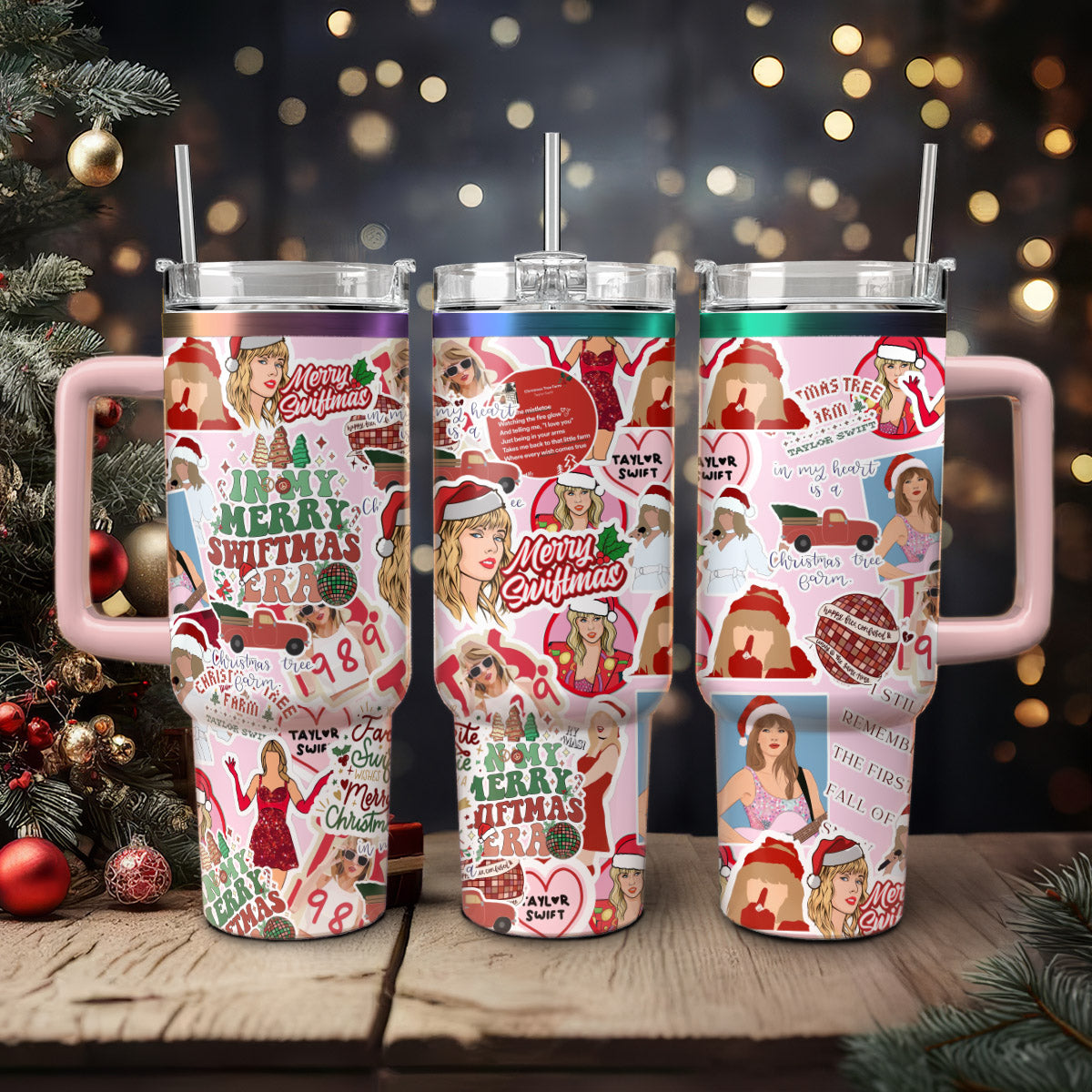 Taylor Swift Music Christmas Custom Stanley Cup 40 oz 30 oz Tumbler With HandleTVC2301425