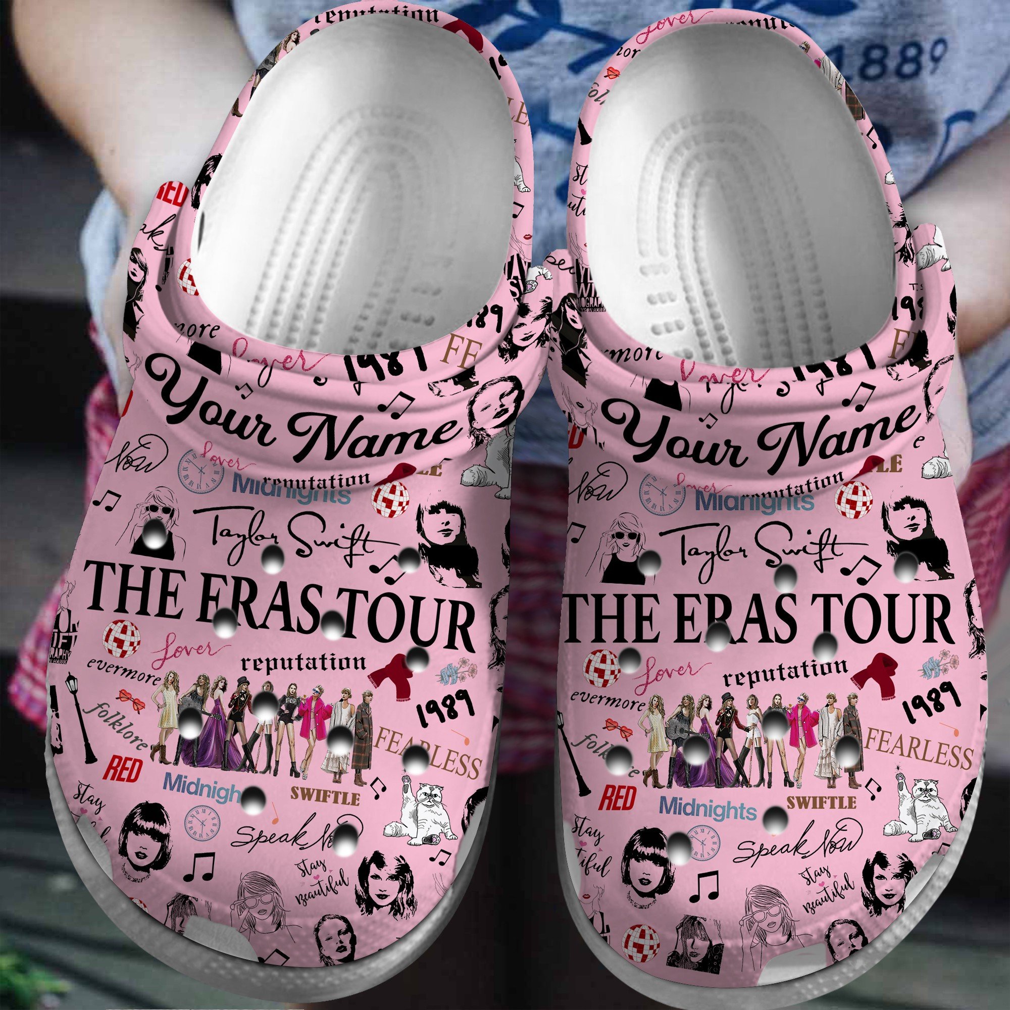 Taylor Swift Music Crocs Crocband Clogs Shoes Comfortable For Men Women and Kids