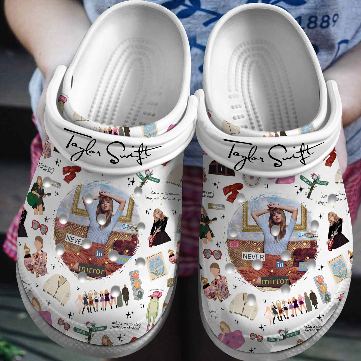 Taylor Swift Music Crocs Crocband Clogs Shoes Comfortable For Men Women and Kids