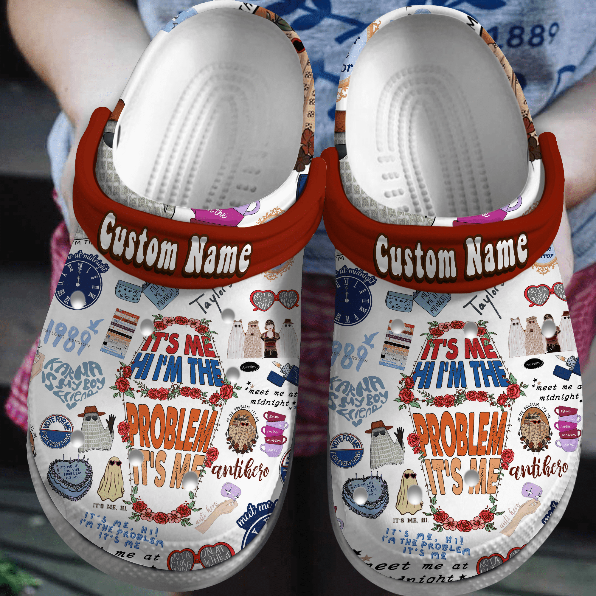 Taylor Swift Music Crocs Crocband Clogs Shoes Comfortable For Men Women and Kids
