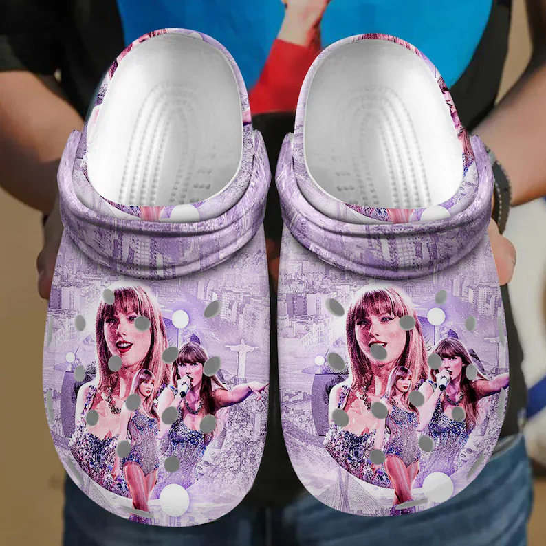 Taylor Swift Music Crocs Crocband Clogs Shoes Comfortable For Men Women and Kids