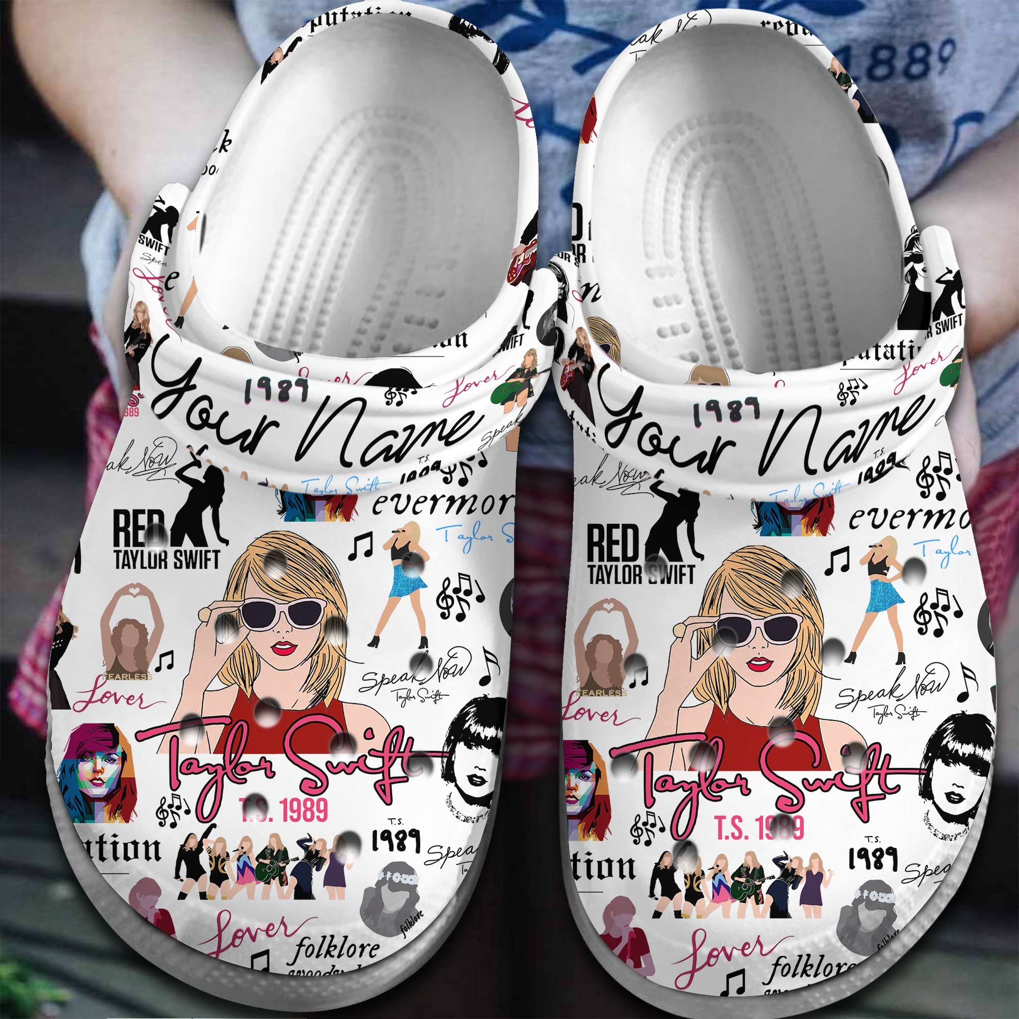 Taylor Swift Music Crocs Crocband Clogs Shoes Comfortable For Men Women and Kids