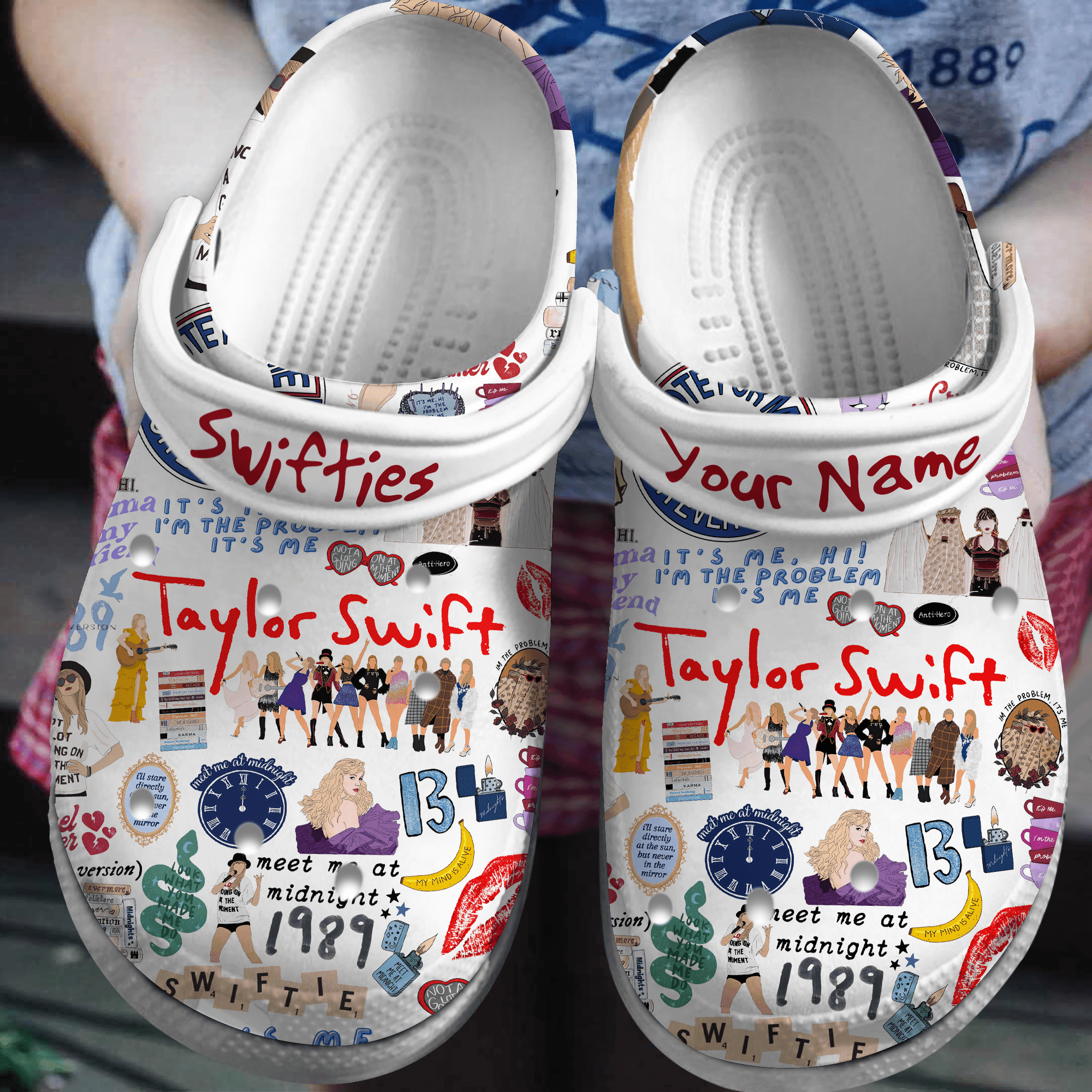 Taylor Swift Music Crocs Crocband Clogs Shoes Comfortable For Men Women and Kids