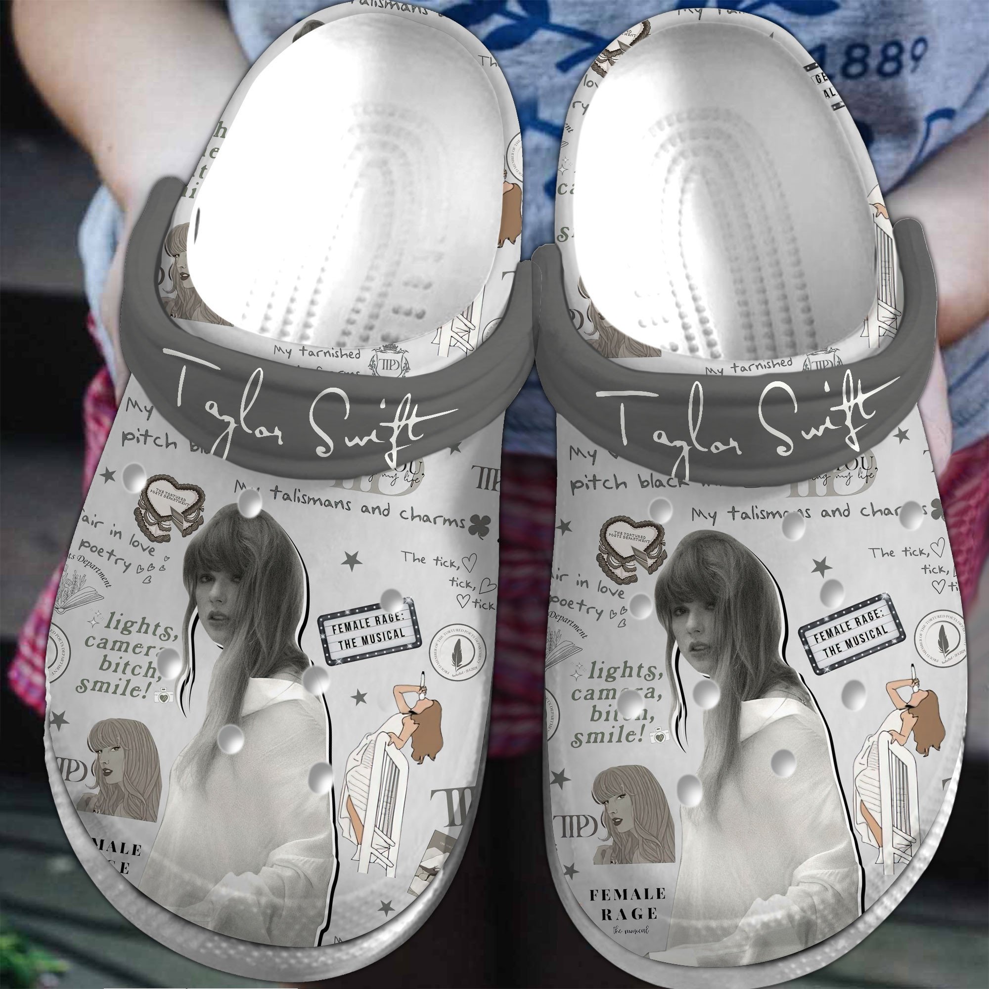 Taylor Swift Music Crocs Crocband Clogs Shoes Comfortable For Men Women and Kids