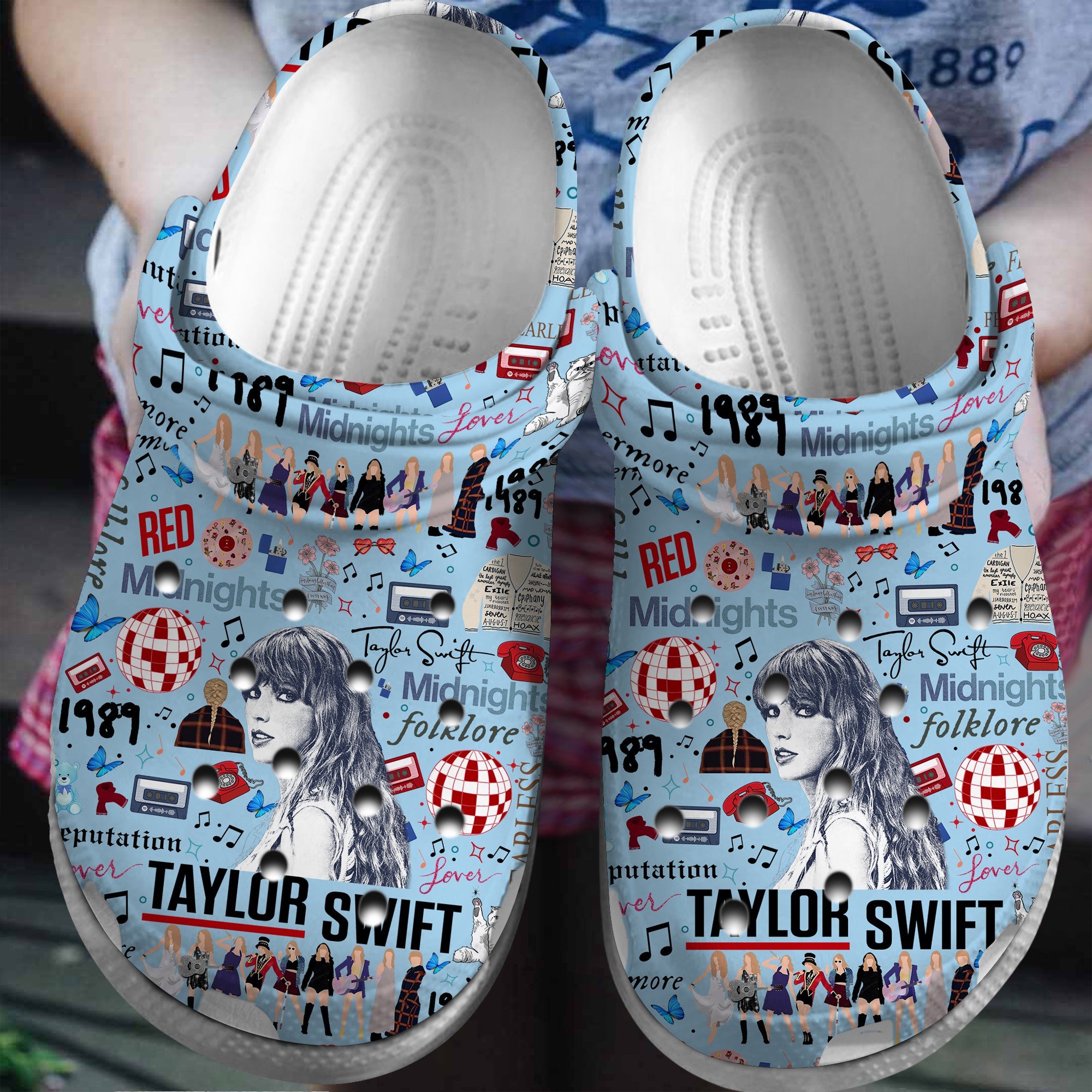 Taylor Swift Music Crocs Crocband Clogs Shoes Comfortable For Men Women and Kids