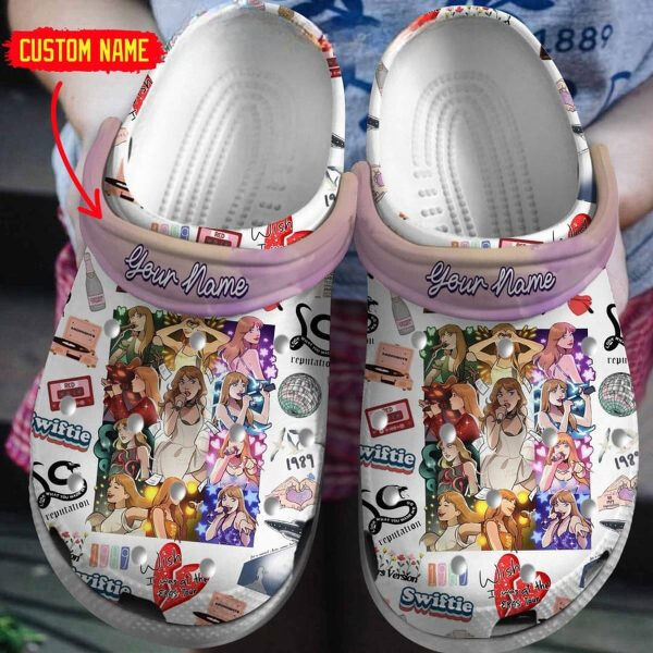 Taylor Swift Music Crocs Crocband Clogs Shoes Comfortable For Men Women and Kids