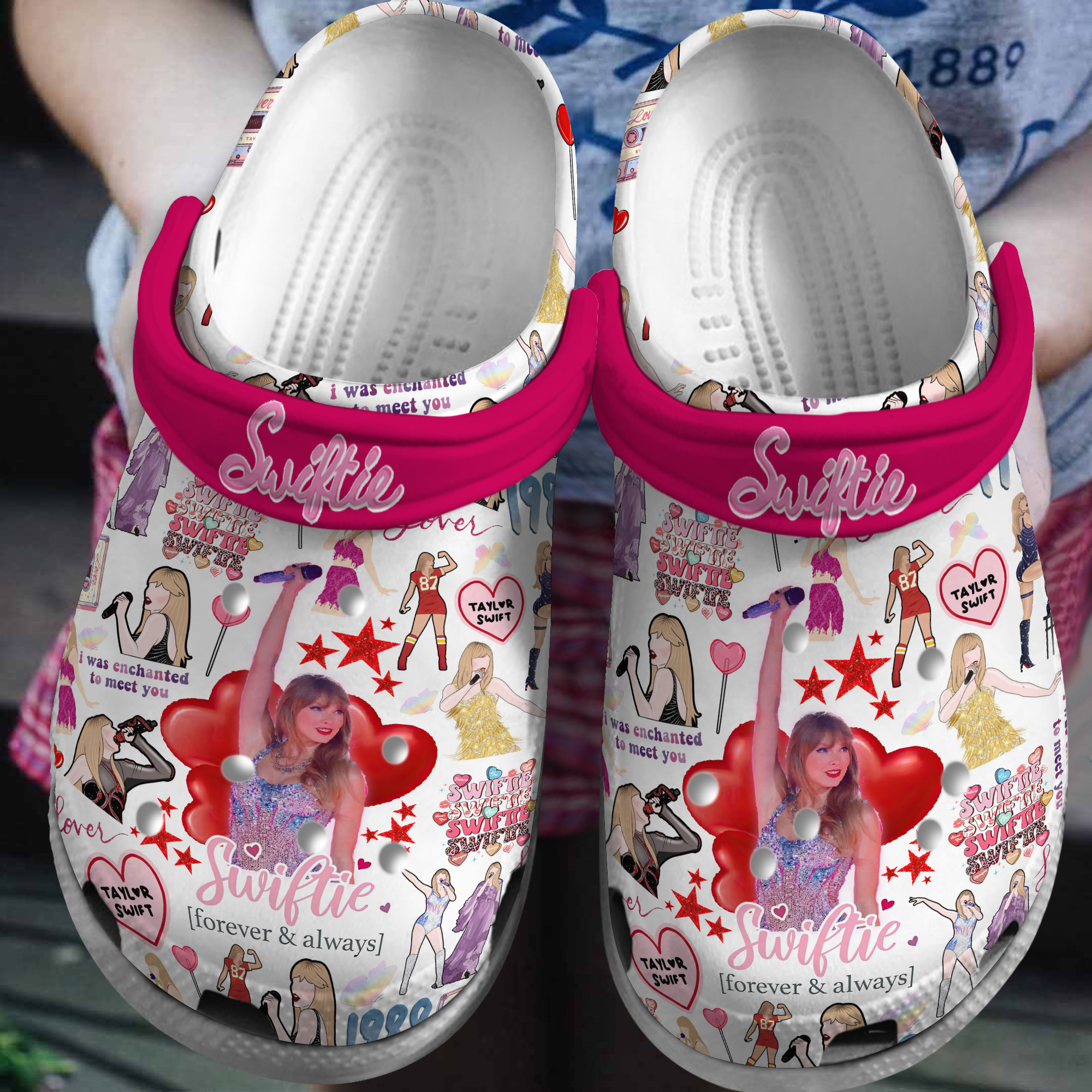 Taylor Swift Music Crocs Crocband Clogs Shoes Comfortable For Men Women and Kids