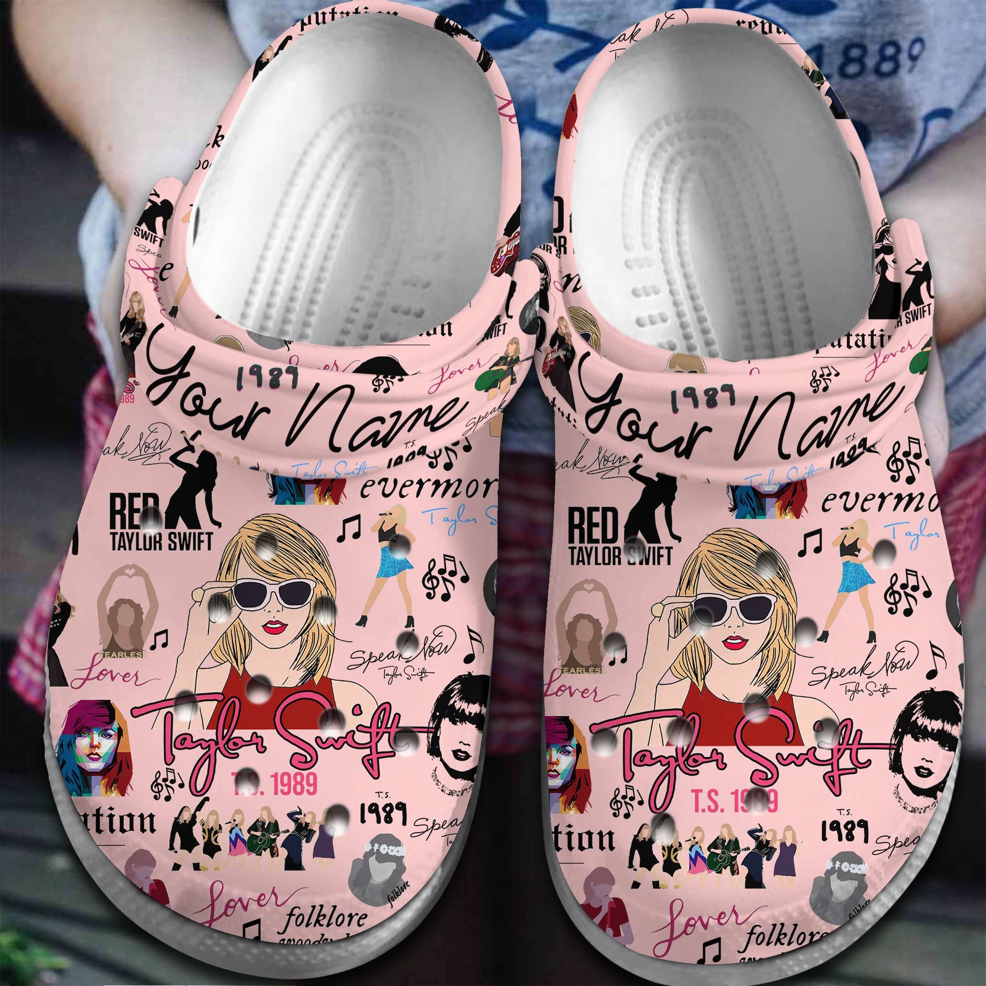 Taylor Swift Music Crocs Crocband Clogs Shoes Comfortable For Men Women and Kids