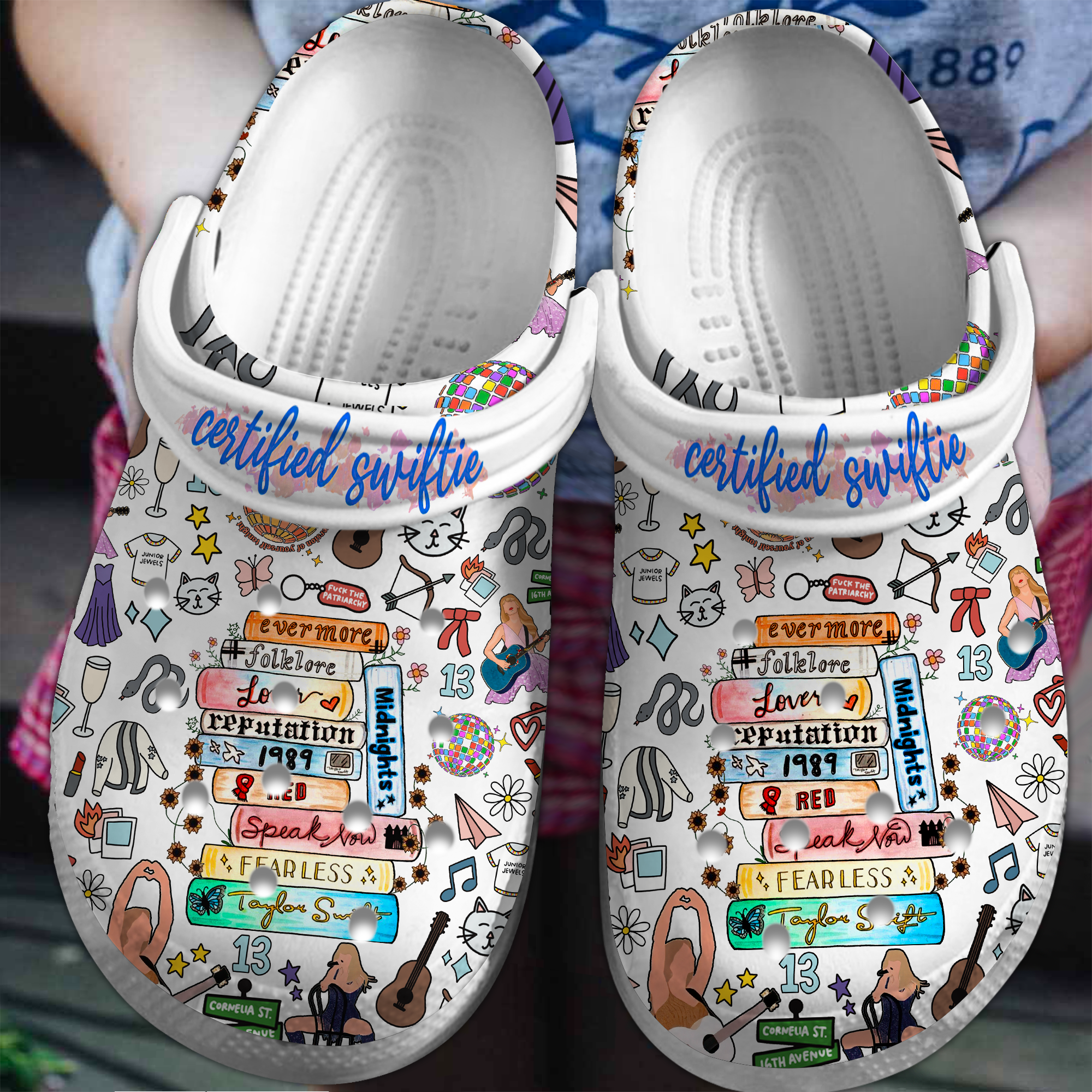Taylor Swift Music Crocs Crocband Clogs Shoes Comfortable For Men Women and Kids