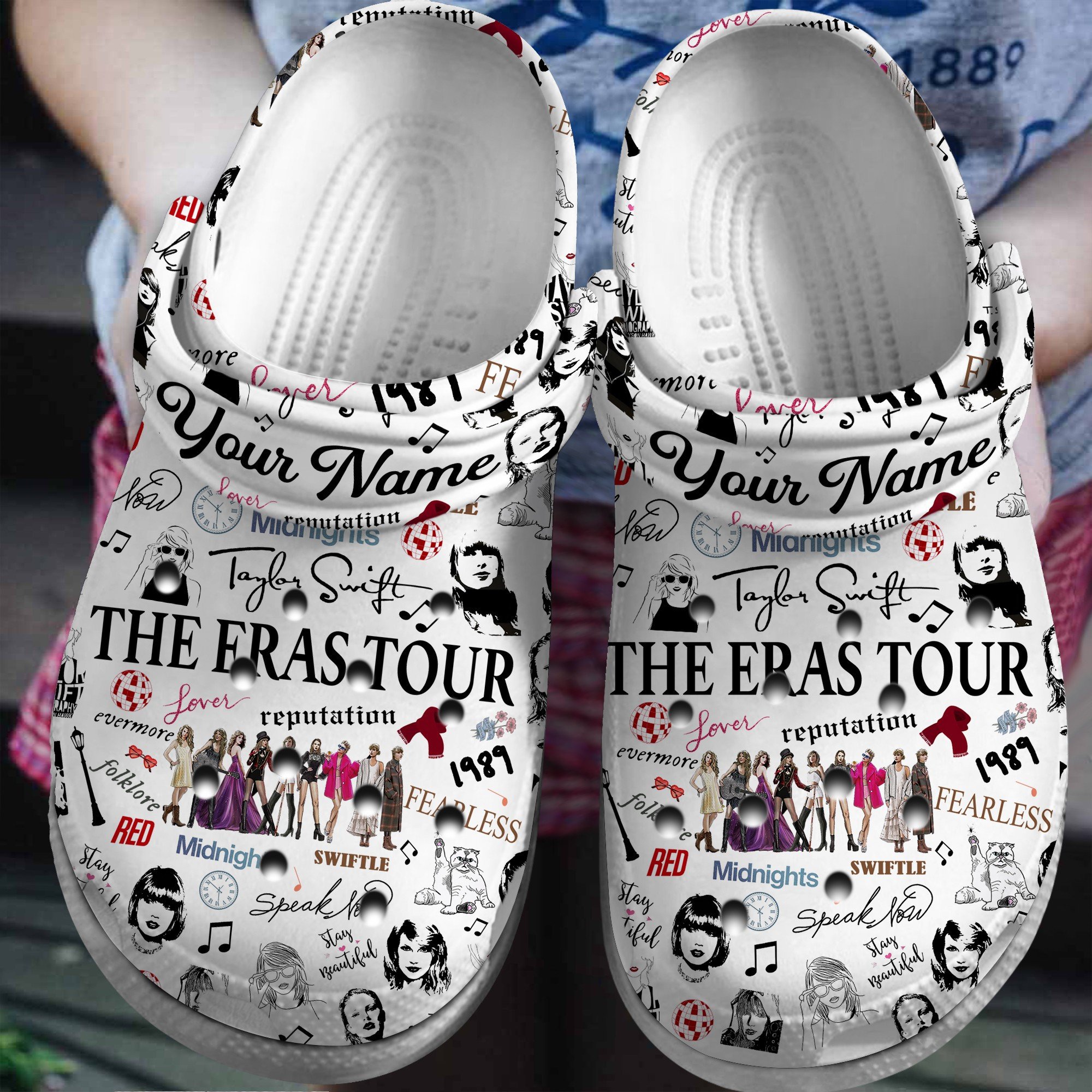 Taylor Swift Music Crocs Crocband Clogs Shoes Comfortable For Men Women and Kids
