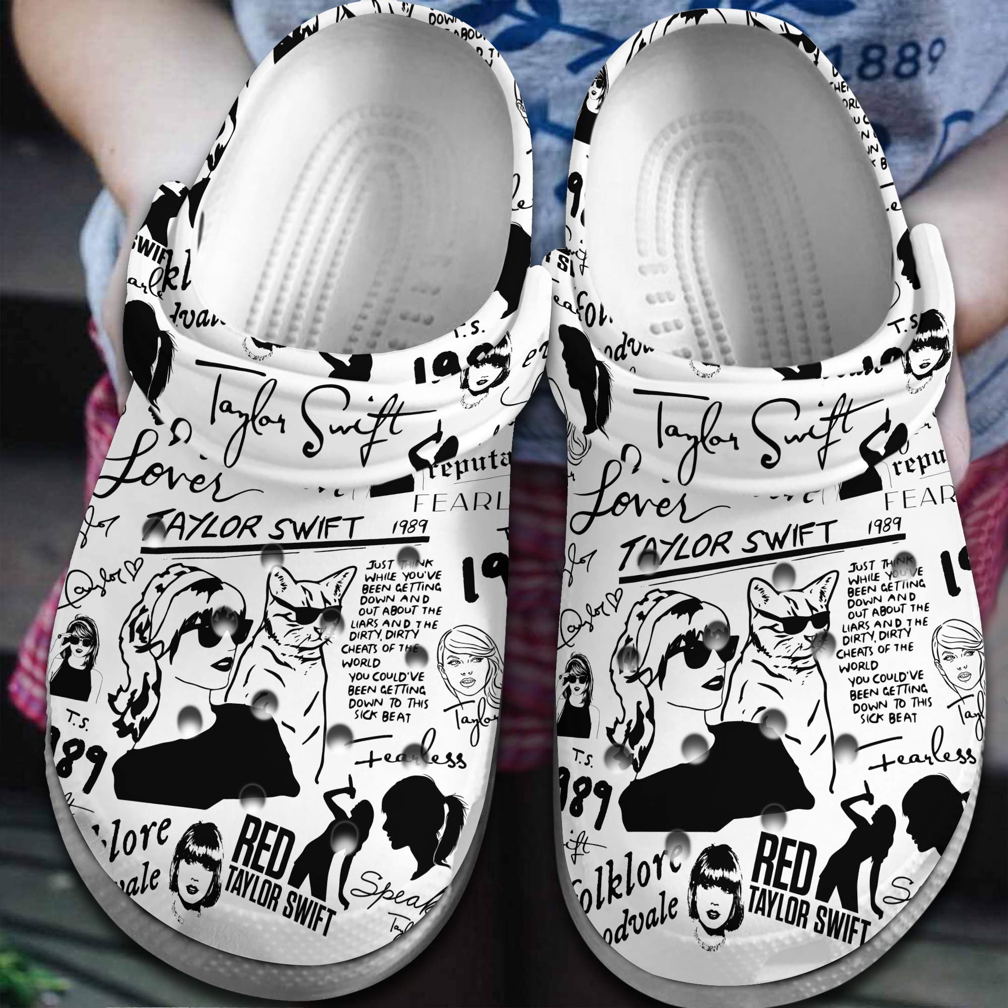 Taylor Swift Music Crocs Crocband Clogs Shoes Comfortable For Men Women and Kids