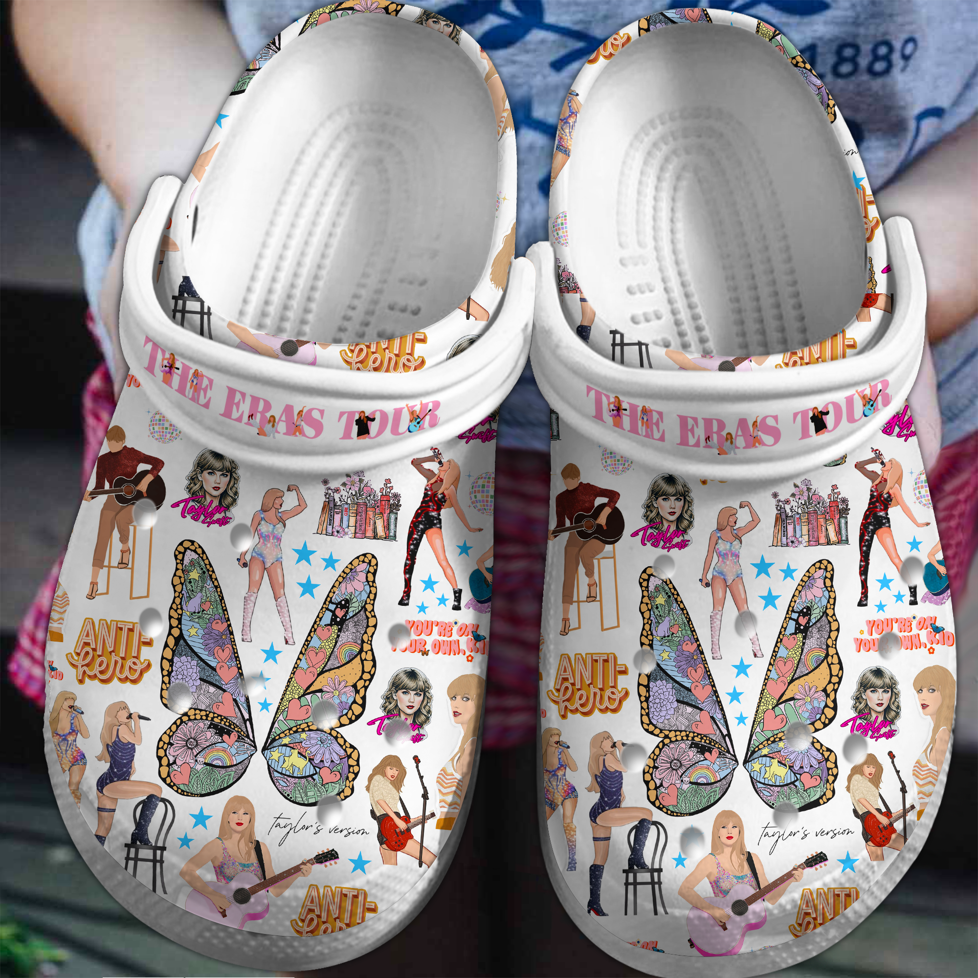 Taylor Swift Music Crocs Crocband Clogs Shoes Comfortable For Men Women and Kids