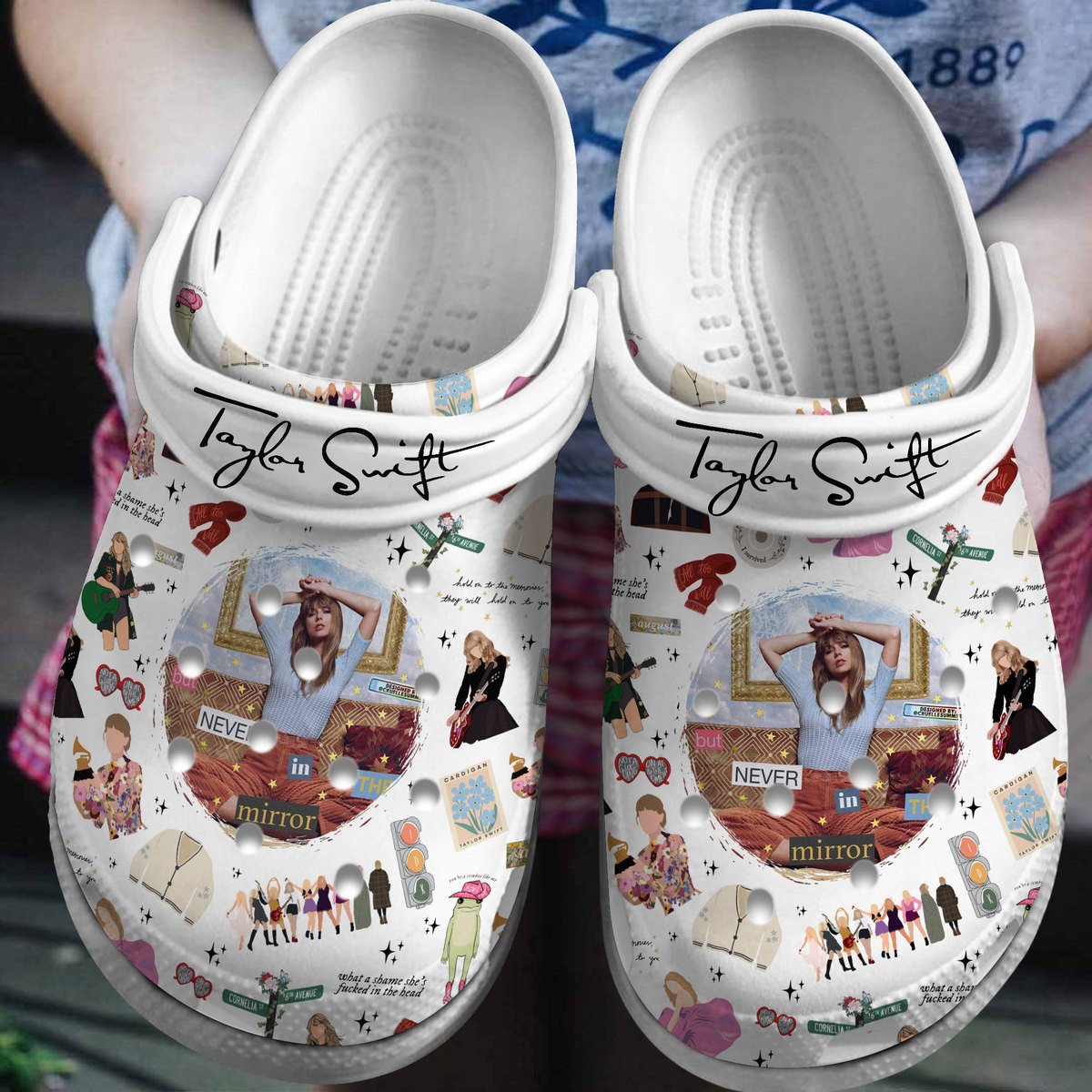 Taylor Swift Music Crocs Crocband Clogs Shoes Comfortable For Men Women and Kids