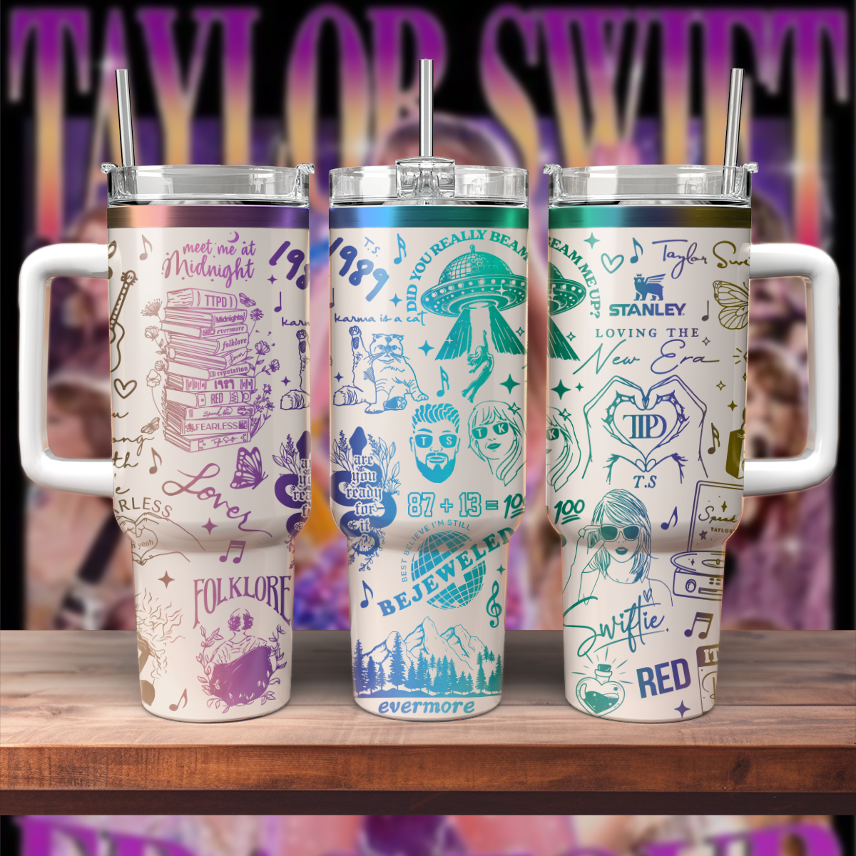 Taylor Swift Music Custom Stanley Cup 40 oz 30 oz Tumbler With HandleTVC2301259