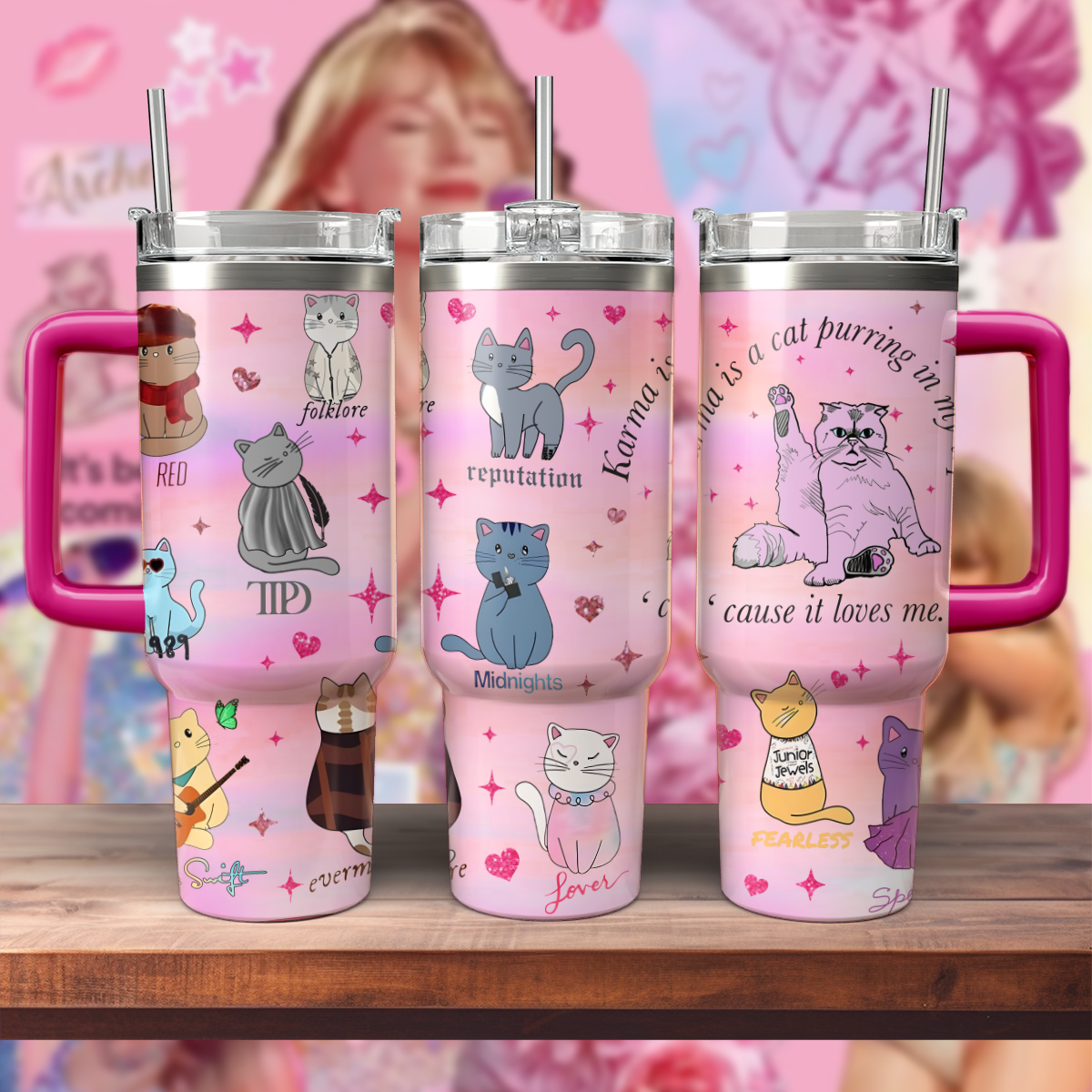 Taylor Swift Music Custom Stanley Cup 40 oz 30 oz Tumbler With HandleTVC2301259