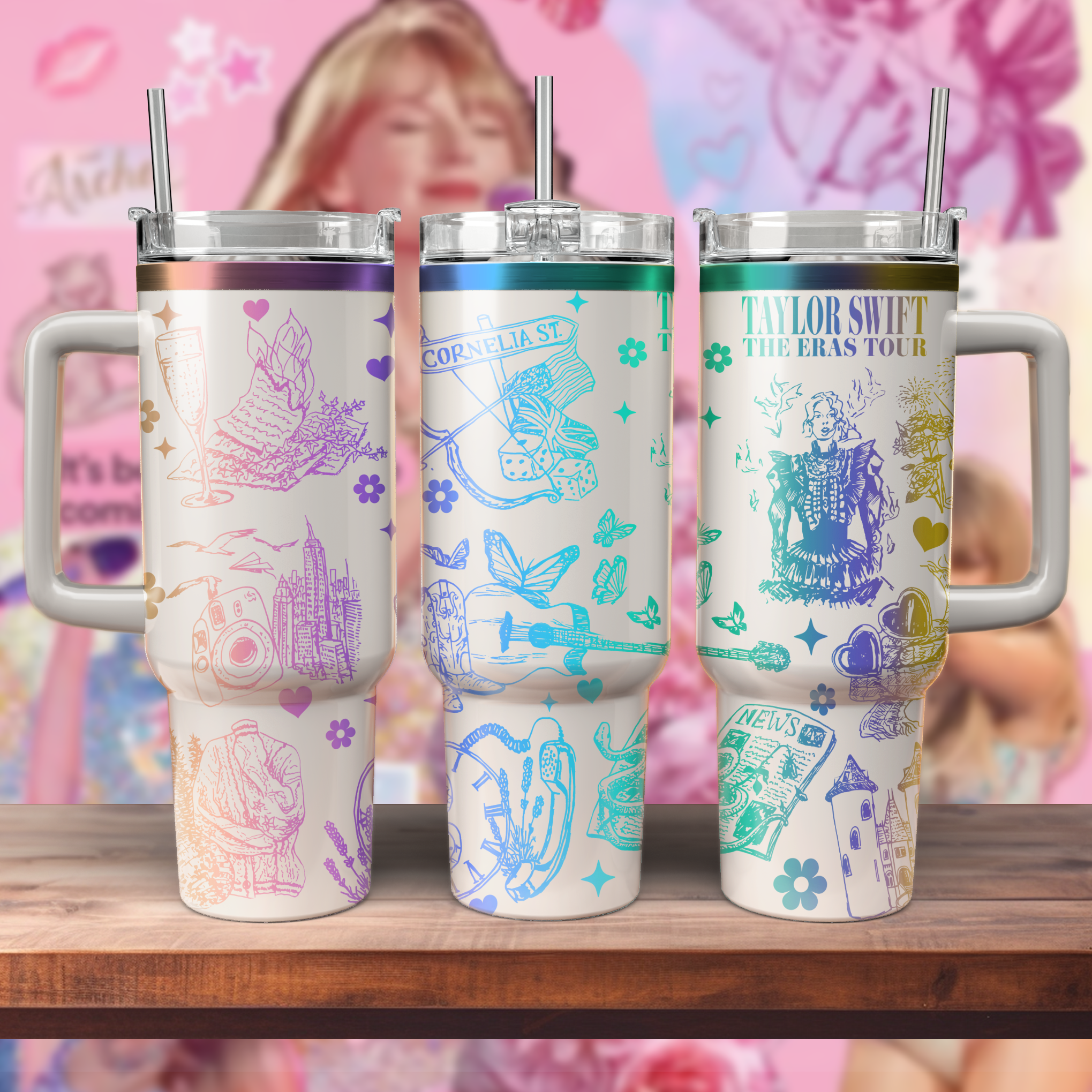 Taylor Swift Music Custom Stanley Cup 40 oz 30 oz Tumbler With HandleTVC2301259