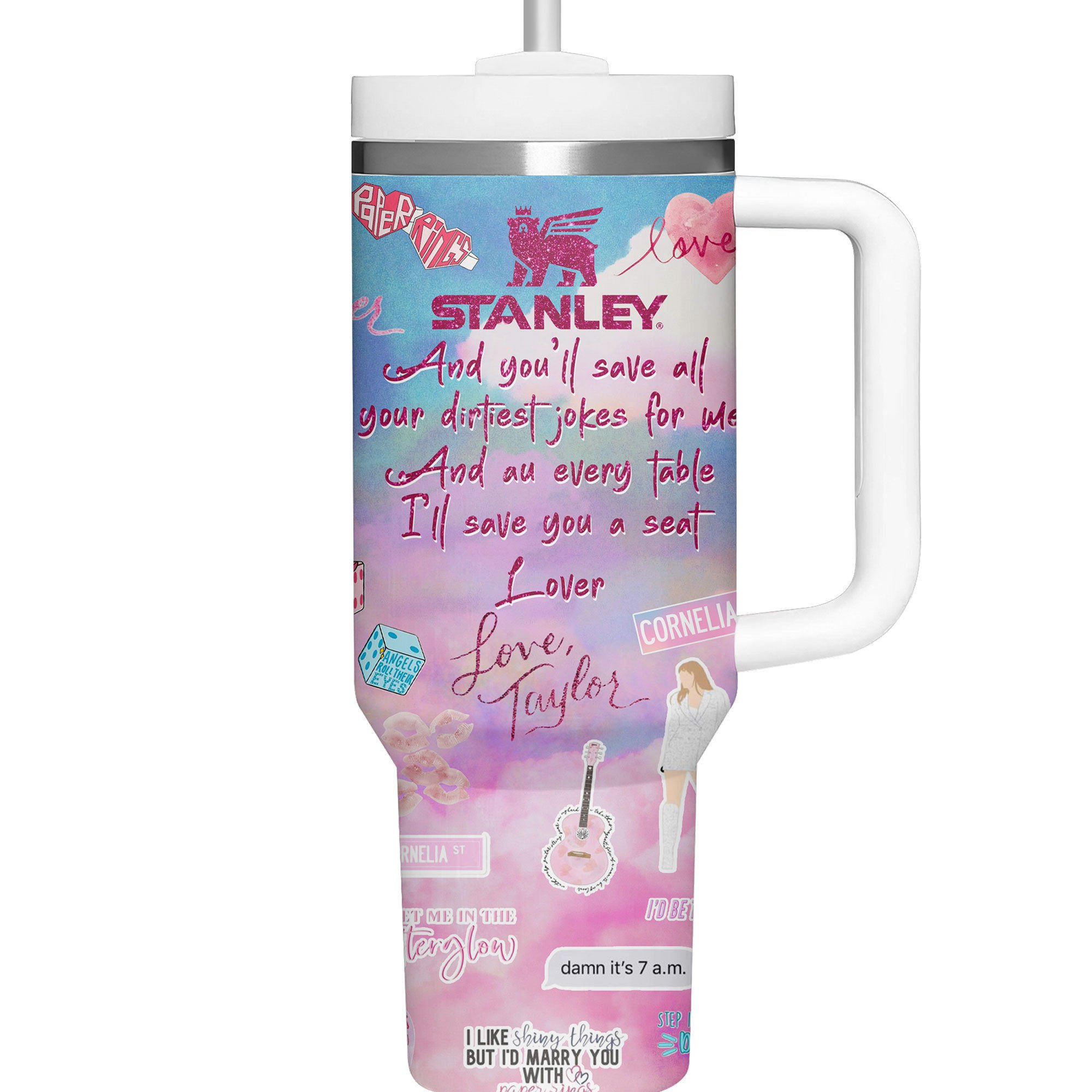 Taylor Swift Music Custom Stanley Cup 40 oz 30 oz Tumbler With HandleTVC2301278 - Image 4