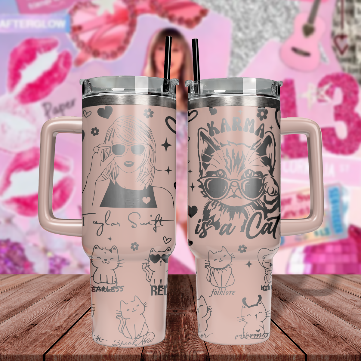 Taylor Swift Music Custom Stanley Cup 40 oz 30 oz Tumbler With HandleTVC2301279