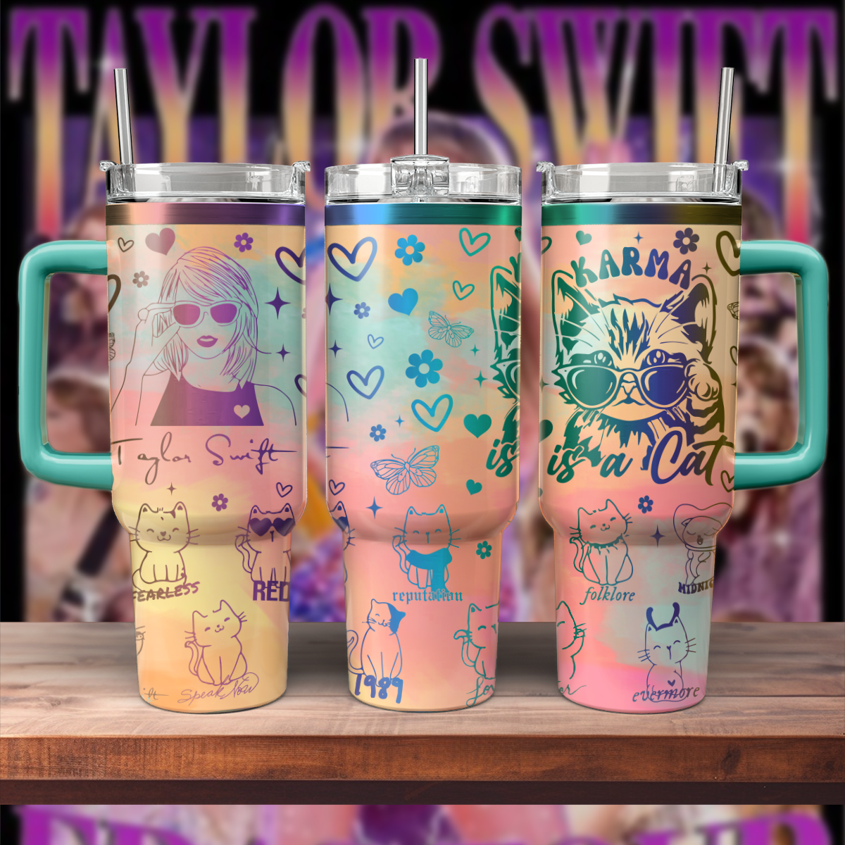 Taylor Swift Music Custom Stanley Cup 40 oz 30 oz Tumbler With HandleTVC2301279