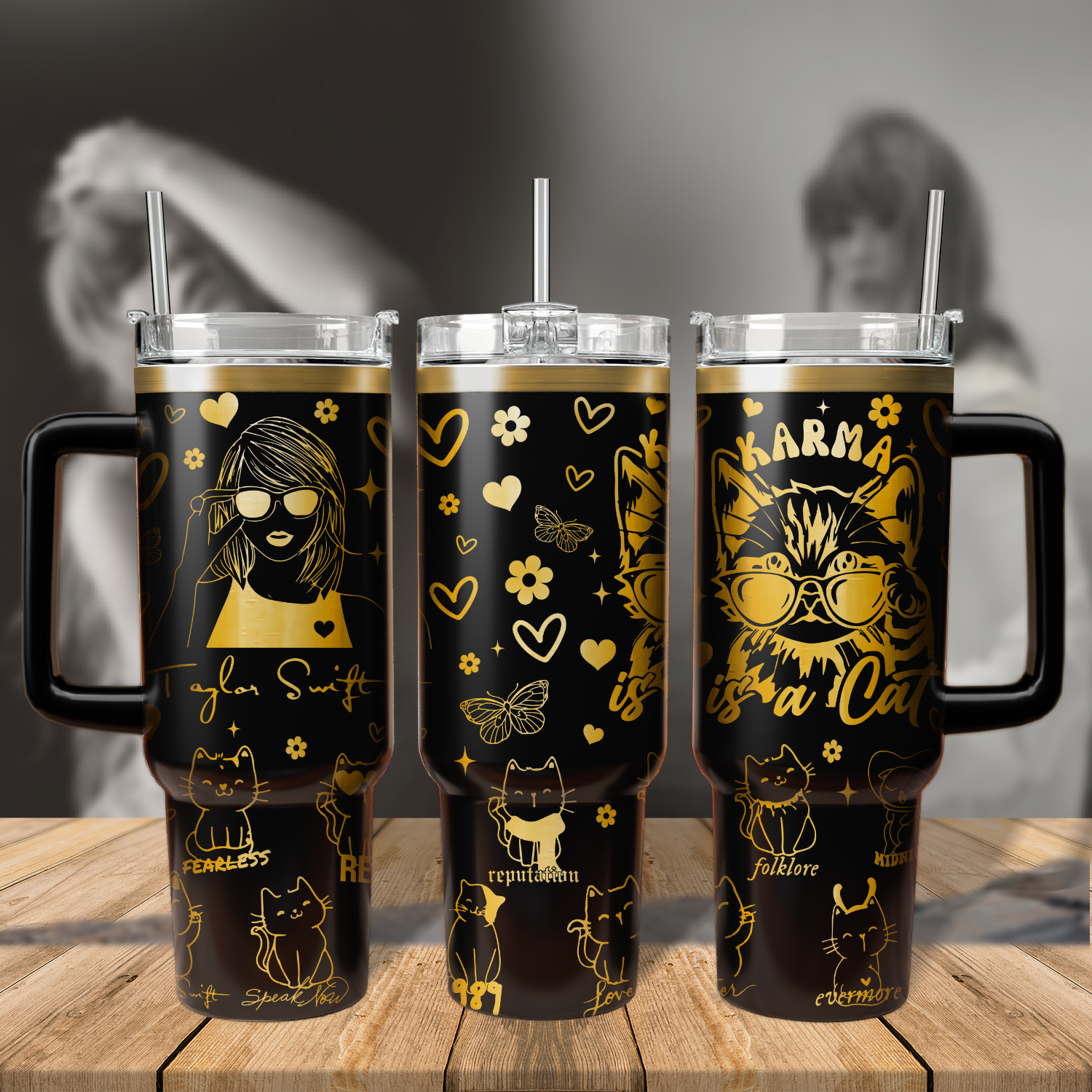 Taylor Swift Music Custom Stanley Cup 40 oz 30 oz Tumbler With HandleTVC2301279