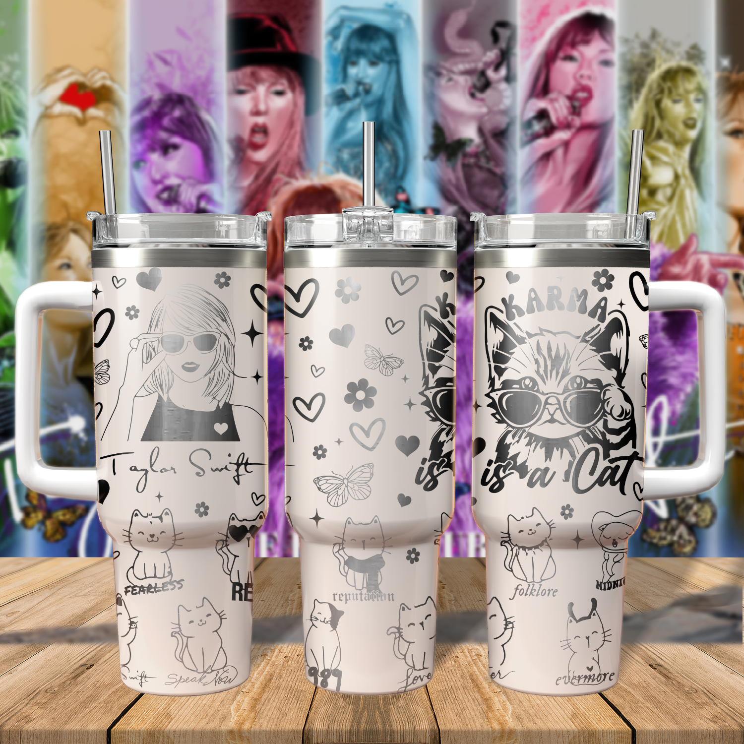 Taylor Swift Music Custom Stanley Cup 40 oz 30 oz Tumbler With HandleTVC2301279